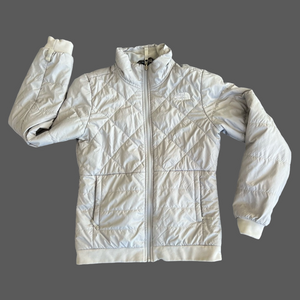 North Face Stylish Quilted Light Gray Jacket